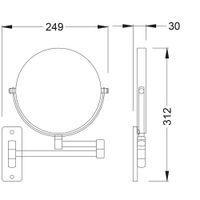 Зеркало Timo Saona 13076/16 белый матовый — фото 2, Зеркала в ванную комнату