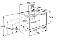 ETNA Тумба под раковину ETNA 80, дуб верона, ROCA арт-7857301445 — фото 4, Тумбы под раковину
