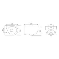 Комплект BERGES для монтажа подвесного унитаза: инсталляция NOVUM525, кнопка S3 хром глянец, унитаз LEVEL Rimless, сиденье дюропласт Level Slim SO, микролифт, быстросъем арт-043209 — фото 3, Комплекты унитаз + инсталляция