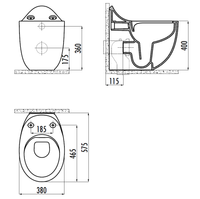 Товар: CREAVIT FOGLIA Унитаз напольный безободковый FG350-11CB00E-0000 - фото 3 CREAVIT FOGLIA Унитаз напольный безободковый FG350-11CB00E-0000 — фото 3, Приставные унитазы