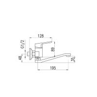 CO201.5/26CMAT COLORADO - смеситель кухонный настенный, ЦВЕТ ЧЕРНЫЙ МАТОВЫЙ — фото 2, Смесители для кухни