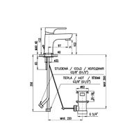 Смеситель Yukon для раковины с открыванием метал. стока высота 133 мм, арт-YU127.5K — фото 2, Смесители для раковины