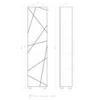 Шкаф-пенал VIGO Geometry 45 напольный бетон арт-243 бетон — фото 6, Пеналы для ванной комнаты