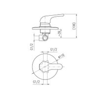 Смеситель Sazava для душа, SA083 — фото 4, Смеситель для душа