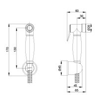 KIT Набор гигиенический, металл/бронза VR.KIT-2223.BR — фото 2, Гигиенические души