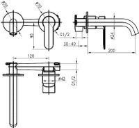Смеситель для раковины Aquanet Passion черный матовый арт-00336185 — фото 5, Смесители для раковины