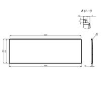 W93A-165-070W-P Gem панель фронтальная для ванны 165 см — фото 2, Ванны и комплектующие