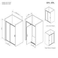 Товар: W90G-120-1P-BT Gem дверь душевая распашн 120x195,черный, стекло прозрачн - фото 5 W90G-120-1P-BT Gem дверь душевая распашн 120x195,черный, стекло прозрачн — фото 5, Распашные душевые двери