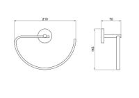 БЕТТА полотенцедержатель овальный, оружейная сталь арт-AQ4621BGM — фото 5, Полотенцедержатели