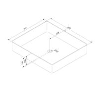 M8FWCC10600WG Func Раковина накладная, прямоугольная, 60 см, цвет белый глянец — фото 3, Раковины накладные