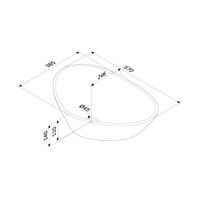 M8FWCC50600WG Func Раковина накладная ассиметричная 60 см, цвет белый глянец — фото 3, Раковины накладные