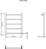 Полотенцесушитель водяной Aquanet Mauro 600x500 хром 00282316 — фото 3, Водяные полотенцесушители