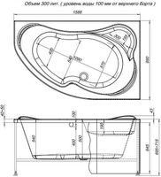 Акриловая ванна Aquanet Capri 160x100 R 00203915 — фото 3, Акриловые ванны