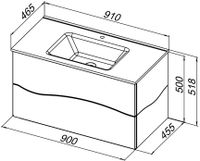 Тумба под раковину Allen Brau Glority 90 дуб антик арт-1.35001.NW — фото 7, Тумбы под раковину
