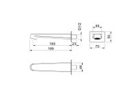 ОБЕРОН излив для ванны 183 мм, шлиф. золото арт-AQ1241BG — фото 3, Изливы