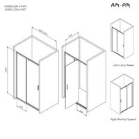 Товар: W90G-100-1P-BT Gem дверь душевая распашн 100x195,черный, стекло прозрачн - фото 5 W90G-100-1P-BT Gem дверь душевая распашн 100x195,черный, стекло прозрачн — фото 5, Распашные душевые двери