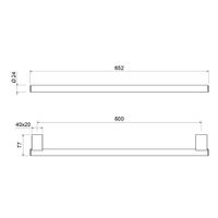 Полотенцедержатель Timo Luiro 18553/00 хром — фото 2, Полотенцедержатели