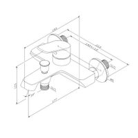 F8F10022 Func, смеситель д/ванны/душа, черный — фото 9, Смеситель для ванны