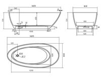 Ванна CALIPSO 165,5 см из литьевого мрамора NOVA GEL / Aqua de Marco 1165WCAL_GEL — фото 11, Ванны