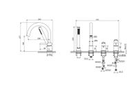 AQ1348BGM ЕВРОПА смеситель на борт ванны на 4 отв., оружейная сталь — фото 11, Смесители на борт ванны
