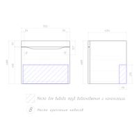 Тумба под раковину VIGO Grani 60 подвесная дуб золотой арт-057 дуб золотой — фото 8, Тумбы под раковину