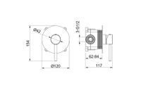 AQ1366BGM ЕВРОПА смеситель для душа (внешняя и скрытая часть), оружейная сталь — фото 3, Смеситель для душа