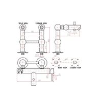 SE950.5/2SM SEINA - смеситель для ванны напольный, высота 850 мм., ЦВЕТ БРОНЗА — фото 1, Смесители напольные
