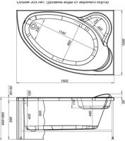 Акриловая ванна Aquanet Mayorca 150x100 R 00204009 — фото 3, Акриловые ванны