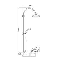 Товар: Смеситель Labe для ванной с душевым комплектом, бронзовый, L454.5/3SM - фото 2 Смеситель Labe для ванной с душевым комплектом, бронзовый, L454.5/3SM — фото 2, Смеситель для ванны