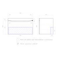 Тумба под раковину VIGO Grani 80 подвесная белый (166) — фото 8, Тумбы под раковину