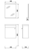 ELMAZ Зеркало с полочкой (45см) арт-EM1045.01 — фото 2, Зеркала в ванную комнату