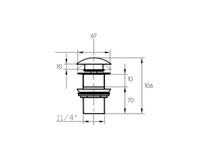 Донный клапан Bronze de Luxe 21989/1, бронза — фото 2, Донные клапаны