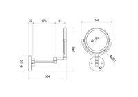 Товар: AQ4915BG зеркало косметическое настенное с подсветкой 5х, шлиф. золото - фото 8 AQ4915BG зеркало косметическое настенное с подсветкой 5х, шлиф. золото — фото 8, Косметические зеркала