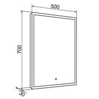 Товар: Зеркало с LED-подсветкой SIENA (50*70) /AQUA DE MARCO Sien50/70 - фото 11 Зеркало с LED-подсветкой SIENA (50*70) /AQUA DE MARCO Sien50/70 — фото 11, Зеркала в ванную комнату