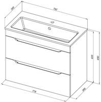 Товар: Тумба с раковиной Aquanet Практика 80 2 ящ. цв.белый матовый 00335760 - фото 3 Тумба с раковиной Aquanet Практика 80 2 ящ. цв.белый матовый 00335760 — фото 3, Тумбы с раковиной