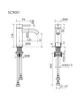 Смеситель для раковины SANCOS Etna, хром, арт. SC9001CH — фото 3, Смесители для раковины