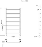 Полотенцесушитель водяной Aquanet Fiona 1000x500, хром арт-00266738 — фото 3, Водяные полотенцесушители