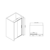 Душевая дверь Slim-U VDS-2SU120CL, 1200, хром, стекло прозрачное — фото 4, Душевые двери в нишу