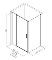 Душевой уголок Allen Brau Priority 160x90 3.31039.BBA + 3.31045.BBA черный браш 3.31039.BBA + 3.31045.BBA — фото 2, Прямоугольные душевые уголки