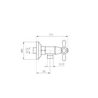 MORAVA RETRO- смеситель классический для душа, ЦВЕТ ЗОЛОТО арт-MK380.5Z — фото 1, Смеситель для душа