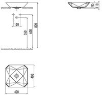 CREAVIT Раковина мебельная накладная арт-RB040-00CB42E-0000 — фото 2, Раковины накладные
