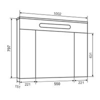 Товар: Зеркальный шкаф OLIVIA 100 / AQUA DE MARCO 1100COLI - фото 9 Зеркальный шкаф OLIVIA 100 / AQUA DE MARCO 1100COLI — фото 9, Зеркальные шкафы в ванную