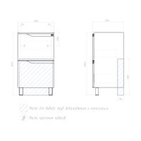 Тумба под раковину VIGO Neo 50 напольная белый (326) — фото 7, Тумбы под раковину