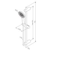 F0185A022 X-Joy душ.комплект: ручн.душ 120 мм, 3 функции, штанга 700 мм, шланг 1750, черн — фото 8, Душевые гарнитуры