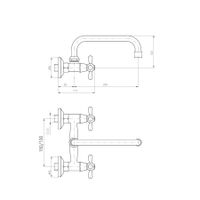 MORAVA - смеситель кухонный настенный арт-MK102.5/27 — фото 2, Смесители для кухни