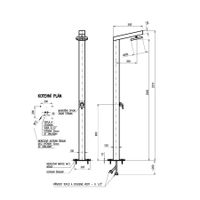 Душевая стойка 213,5 см., смеситель и большой головной душ арт-Z1130 — фото 2, Душевые стойки