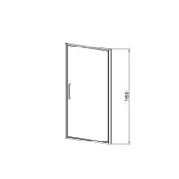 Душевая дверь Slim 8mm , хром, стекло прозрачное арт-VDP-4SL900CL — фото 3, Распашные душевые двери