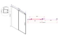 Душевая дверь Como VPS-1C120CG, 1200, хром, стекло тонированное — фото 4, Душевые двери в нишу