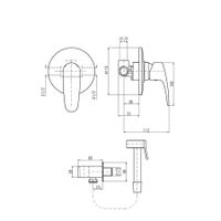 Смеситель Amur для биде с душевой лейкой с нажимным механизмом метал., AM742/1 — фото 2, Смесители для биде