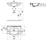 Товар: CREAVIT Раковина ET165 мебельная (65см) арт-ET165-00CB00E-0000 - фото 2 CREAVIT Раковина ET165 мебельная (65см) арт-ET165-00CB00E-0000 — фото 2, Раковины подвесные